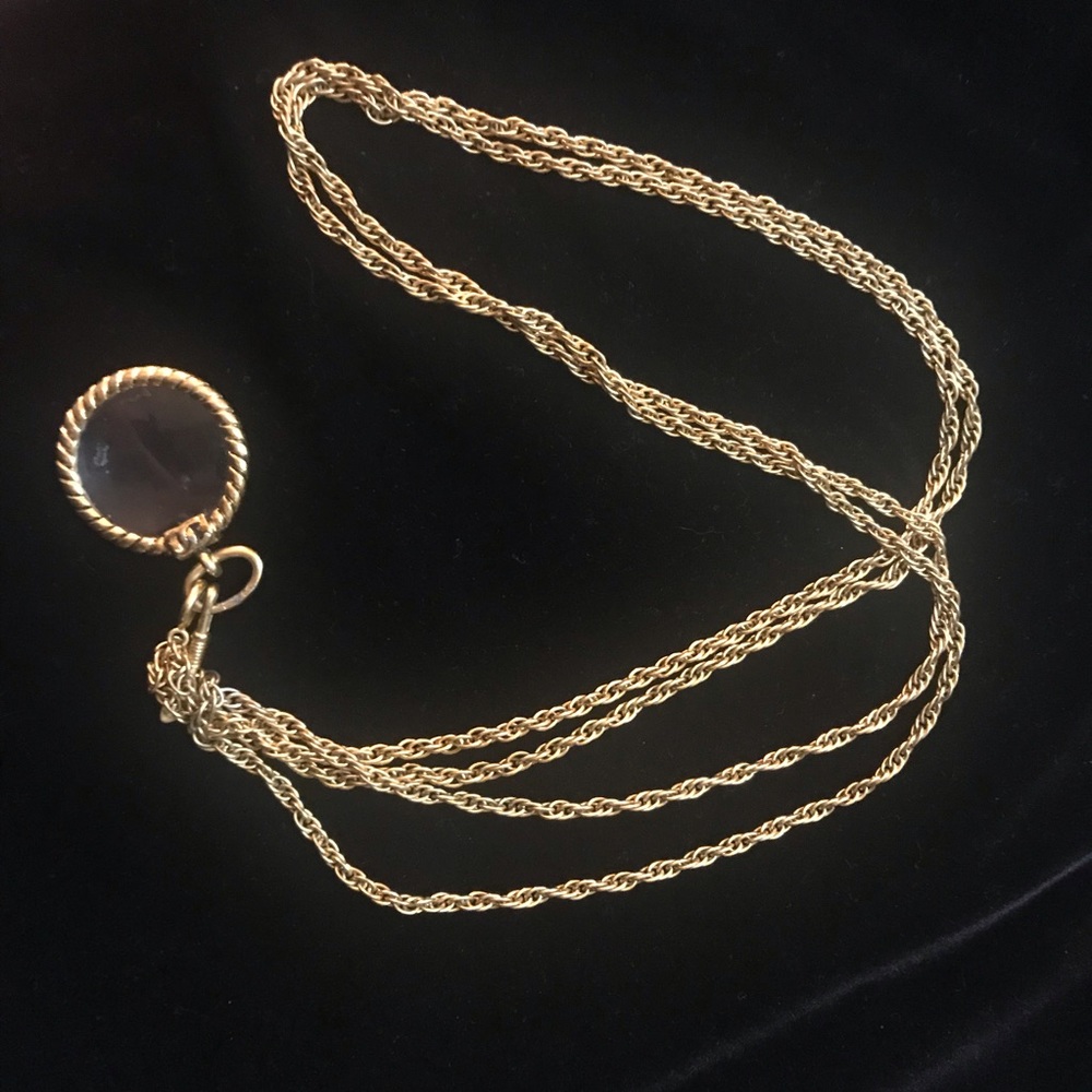 Chanel Goldtone Chain Magnifying Glass  Necklace - Picture 3 of 8